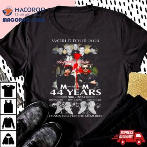World Tour 2024 Depeche Mode Memento Mori 44 Years 1980 – 2024 Thank You For The Memories Signatures T Shirt