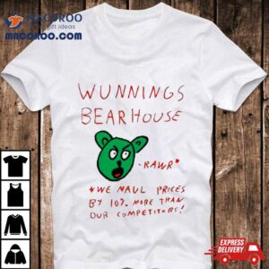 Wunnings Bearhouse We Maul Prices By 100% More Than Our Competitors Shirt