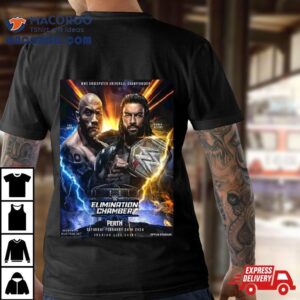 Wwe Undisputed Universal Championship Roman Reigns Vs The Rock At Elimination Chamber T Shirt