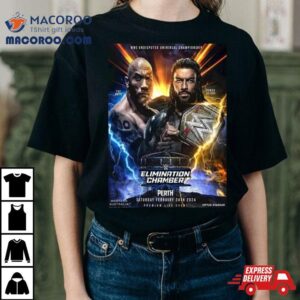 Wwe Undisputed Universal Championship Roman Reigns Vs The Rock At Elimination Chamber Tshirt