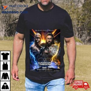 Wwe Undisputed Universal Championship Roman Reigns Vs The Rock At Elimination Chamber Tshirt