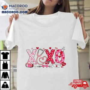 Xoxo Nurse Valentines Day Stethoscope Valentine For Shirt