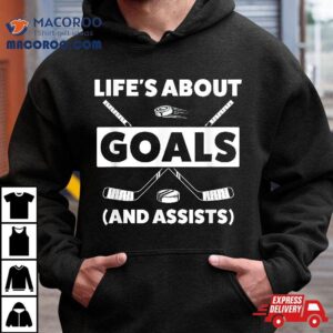 Youth Ice Hockey Design For Boys Life’s About Goals Shirt