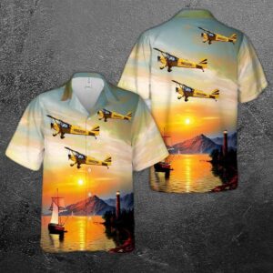 1946 Piper J3c-65 Clipped Wing Cub Hawaiian Shirt