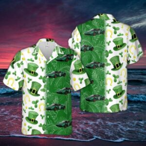 2017 Ferrari 488 Spider ‘green Jewel’ St Patrick’s Day Hawaiian Shirt