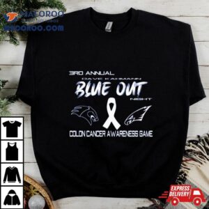 3rd Annual Dave Kahmann Blue Out Night Colon Cancer Awareness Game Shirt