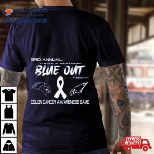 Rd Annual Dave Kahmann Blue Out Night Colon Cancer Awareness Game Tshirt