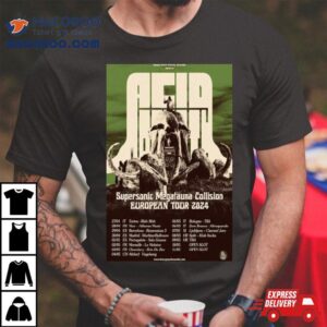 Acid Mammoth Supersonic Megatehna Collision European Tour Tshirt