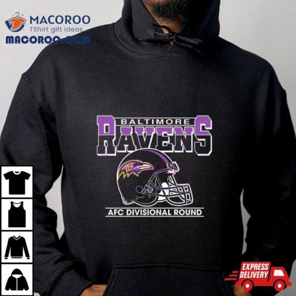 Afc Divisional Round Baltimore Ravens Helmet 2024 T Shirt