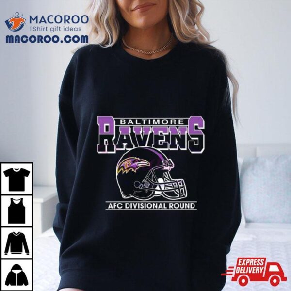 Afc Divisional Round Baltimore Ravens Helmet 2024 T Shirt