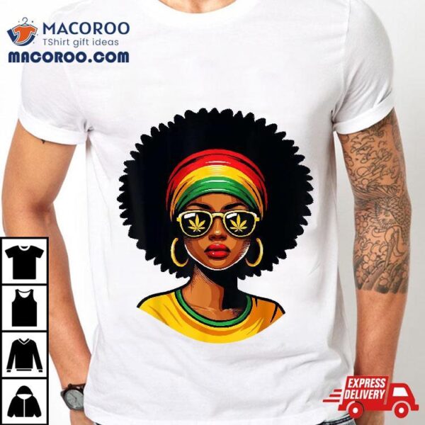 Africa Woman Headscarf Nubian Melanin Popping Black History Shirt