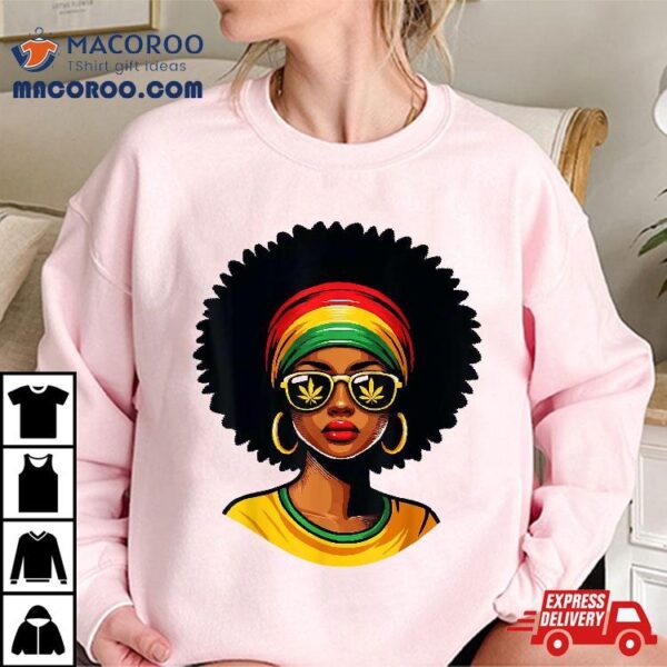 Africa Woman Headscarf Nubian Melanin Popping Black History Shirt