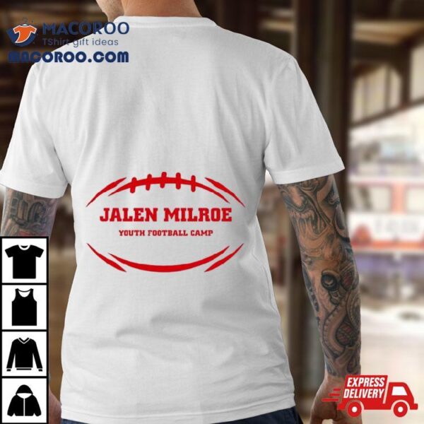 Alabama Crimson Jalen Milroe Youth Football Camp T Shirt