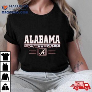 Alabama Softball Stack University Of Alabama Logo Tshirt