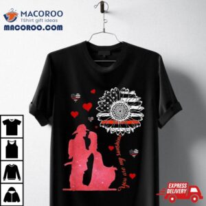American Flag Heart Firefighter Love Valentines Day Gifts Tshirt