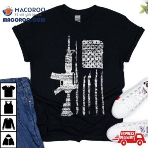 American Patriotic Usa Gun Flag T Shirt