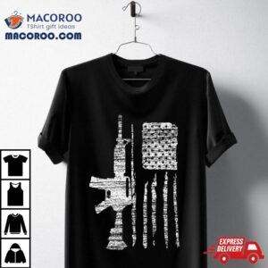 American Patriotic Usa Gun Flag Tshirt