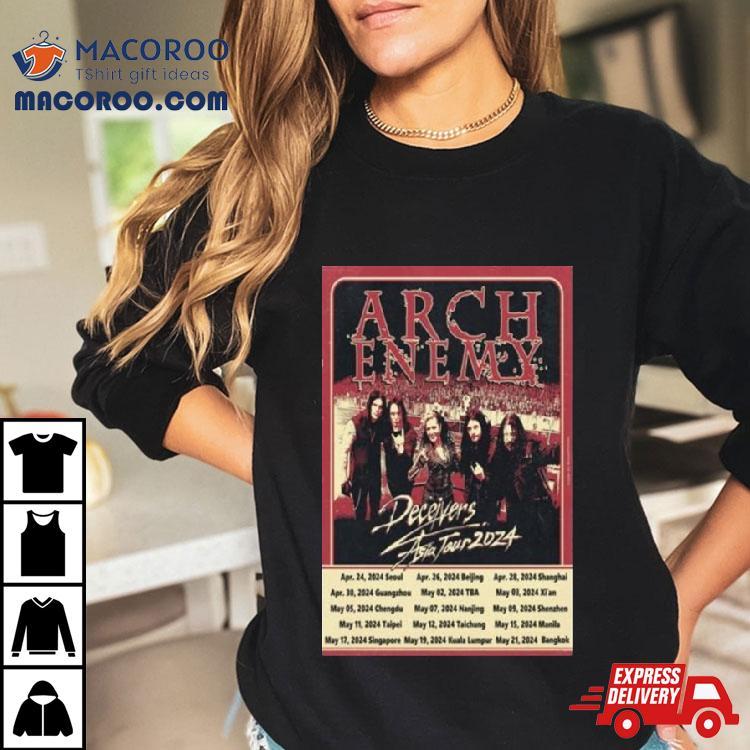 Arch Enemy Deceivers Asia Tour 2024 Shirt Arch Enemy Deceivers Asia Tour 2024 Shirt