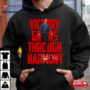Arsenal Coach Mikel Arteta Victory Grows Through Harmony Signatures Tshirt