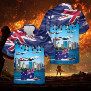 Australia Day Qantas Boeing 787-9 Dreamliner Hawaiian Shirt