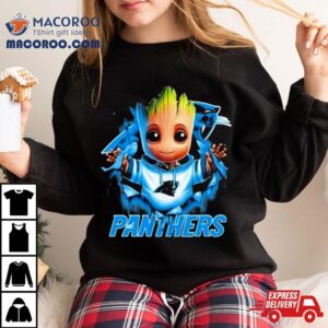 Baby Groot Blood Inside Me Carolina Panthers Tshirt