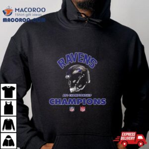 Baltimore Ravens Afc Championship Season 2023 2024 Nfl Super Bowl Lvii Merchandise Helmet Winners T Shirt