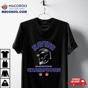 Baltimore Ravens Afc Championship Season Nfl Super Bowl Lvii Merchandise Helmet Winners Tshirt