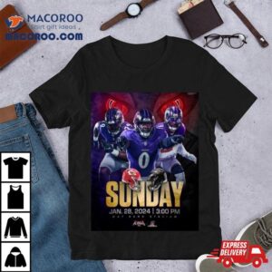 Baltimore Ravens Versus Kansas City Chiefs Afc Championship Nfl Playoffs Jan 28th 2024 T Shirt