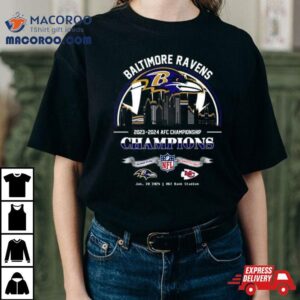 Baltimore Ravens Winners Season Afc Championship Nfl Divisional Skyline Tshirt