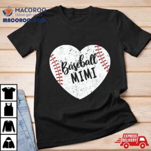 Baseball Mimi Retro Heart Grandma Mother S Day Tshirt