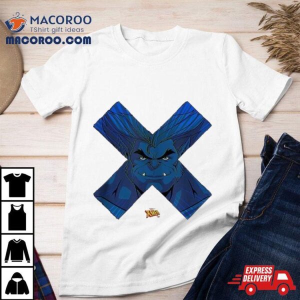 Beast X Men 97 Promotional Art X Logo T Shirt