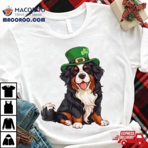 Bernese Mountain Shamrock Hat Saint Patricks Day Dog Gifts Tshirt