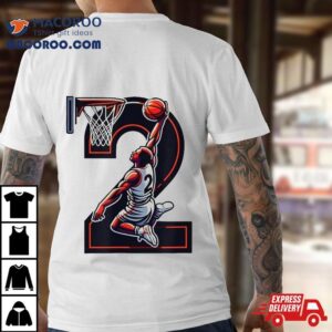 Birthday Boy Two Basketball Nd Party Tshirt