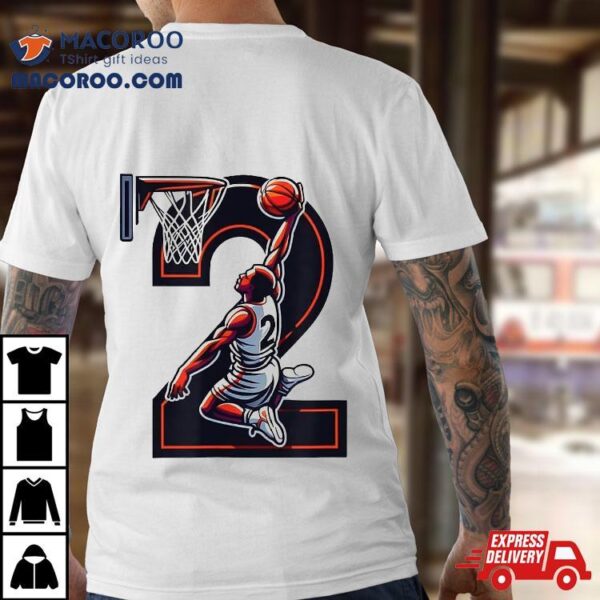 Birthday Boy 2 Two Basketball 2nd Party Shirt