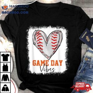 Bleached Baseball Game Day Vibes Mom Shirt