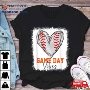 Bleached Baseball Game Day Vibes Mom Tshirt