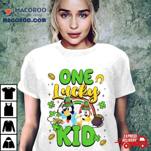 Bluey One Lucky Kid St Patricks Day Shirt