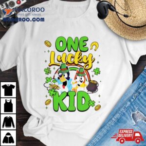 Bluey One Lucky Kid St Patricks Day Tshirt