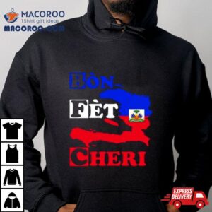 Bon Fet Cheri Haiti Map Tshirt