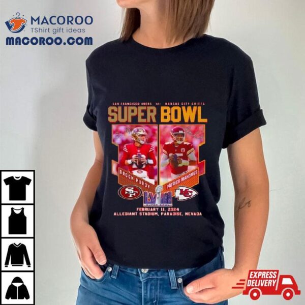 Brock Purdy 49ers Vs Patrick Mahomes Chiefs Super Bowl T Shirt