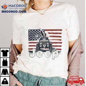 Car Rabbit Jeep Easter American 2024 Shirt