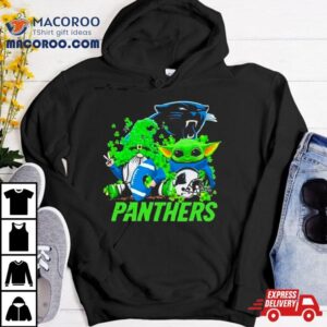 Carolina Panthers Baby Yoda Happy St.patrick’s Day Shamrock 2024 T Shirt