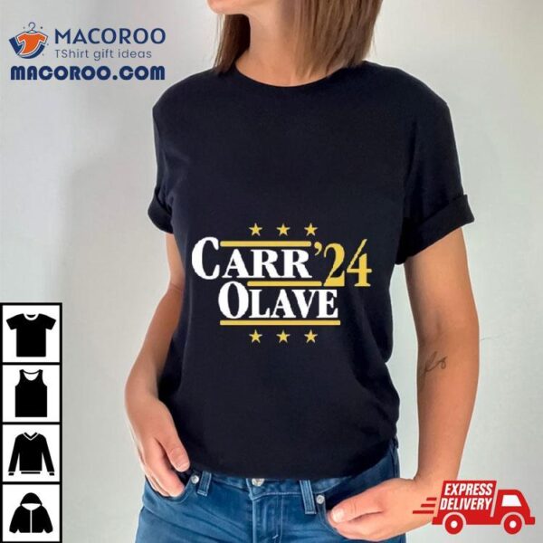 Carr And Olave ’24 New Orleans Football Legends Political Campaign Parody Shirt