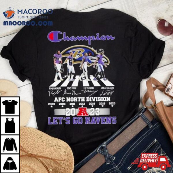 Champion 2023 Afc North Division Baltimore Ravens Let’s Go Lions Super Bowl Shirt