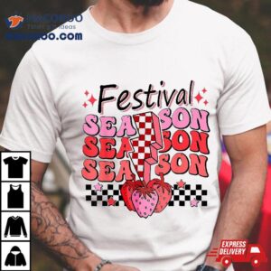 Checkered Lightning Festival Season Strawberry Fruit Lover Shirt