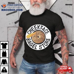 Cheekface Bagel Donut Black Sesame White Sesame Tshirt