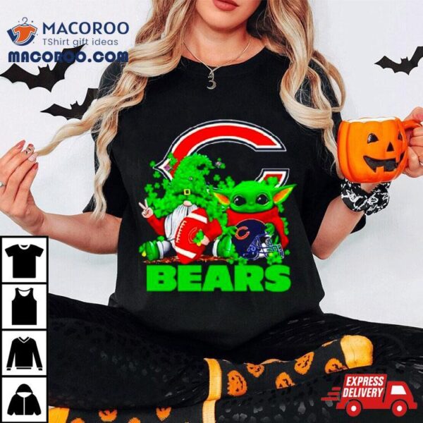 Chicago Bears Baby Yoda Happy St.patrick’s Day Shamrock Shirt