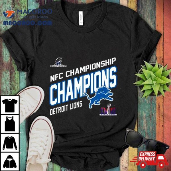 Congratulations Detroit Lions Nfc Championship Winners Merchandise Champions Logo Super Bowl Lviii 2024 Fan Gifts Merchandise T Shirt