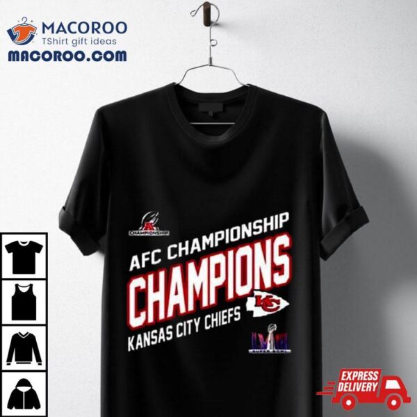 Congratulations Kansas City Chiefs Afc Championship Winners Merchandise Champions Logo Super Bowl Lviii 2024 Fan Gifts Merchandise T Shirt