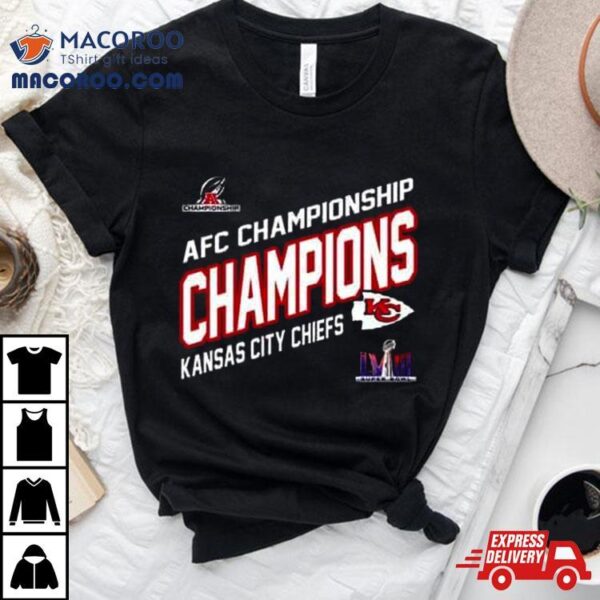 Congratulations Kansas City Chiefs Afc Championship Winners Merchandise Champions Logo Super Bowl Lviii 2024 Fan Gifts Merchandise T Shirt